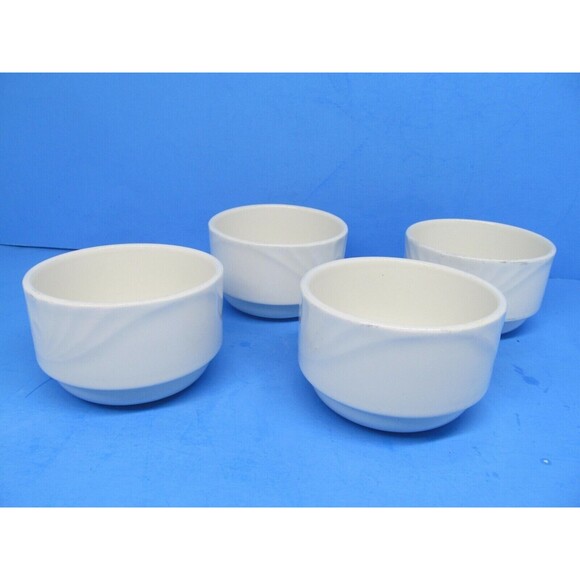 Dudson Olympus White Dessert Sauce Bowl Bundle Of 4 - Picture 1 of 10